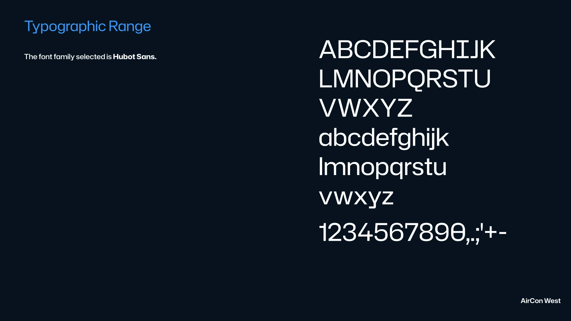 The full type range