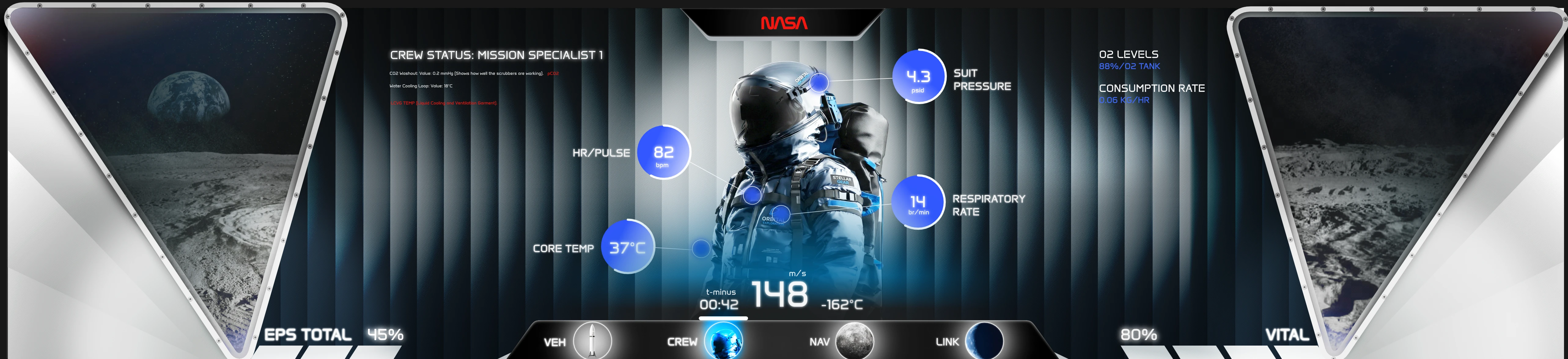 Menu 2 — the crew